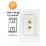 Mediabridge Speaker Wall Plate w/Binding Posts (1 Pair) - Limited TIME Offer: Free Low Voltage Metal Mounting Bracket (1-Gang) - Binding Post 2-Piece Inset Wall Plate for 1 Speaker (Part# WP1-BPX1)