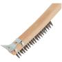 Forney 70521 Wire Scratch Brush, Stainless Steel with Curved Wood Handle, 13-3/4-Inch-by-.013-Inch Forney 70521 Wire Scratch Brush, Stainless Steel with Curved Wood Handle, 13-3/4-Inch-by-.013-Inch