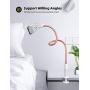 Gooseneck Bed Phone Holder Mount - Lamicall Flexible Long Arm Clip Clamp for Desk, Bendy Lazy Arm Bracket, Overhead Mount Stand Compatible with Phone 12 Mini 11 Pro Xs Max XR X 8 7 6 Plus - Rose Gold