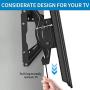 JUSTSTONE Tilt TV Wall Mount Bracket for 40-90 Inches LED, Plasma Flat Screen Curved TVs, TV Mount with VESA 800x400mm, Fits 16'' to 24'' Studs and Loading Capacity 165 lbs, Low Profile and Space Save