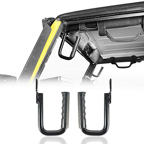 Black Grab Bar Front Steel Grab Handle w/Offroad Logo for 1997-2006 Jeep TJ Wrangler