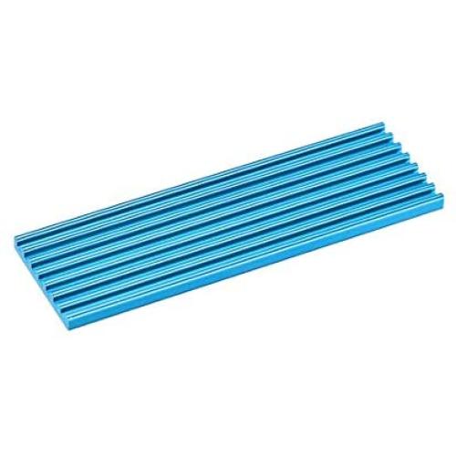 uxcell M.2 Aluminum Heatsink 70x22x3mm E-Shape Blue for 2280 SSD