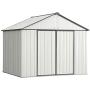 Arrow 10 x 8 EZEE Shed Cream with Charcoal Trim Extra High Gable Steel Storage Shed