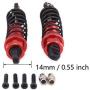 4pcs Shock Absorber Assembled Replacement for RC Car 1/12 Wltoys Wltoys 12428 12423 FY03 12628 Short Course Desert Buggy Off-Road Hop-up Parts (Red)