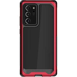 Ghostek Atomic Slim Note 20 Case Clear Mystic with Red Protective Aluminium Bumper Heavy Duty Protection with Rugged Military Grade Shockproof Design Cover for 2020 Galaxy Note20 5G (6.7 Inch) - (Red)