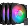 Cooler Master SickleFlow 120 V2 ARGB 3N1 Pack - Controller Included, ARGB Motherboard Compatible, Translucent Air Balance Blades, 62 CFM, 2.5 mmH2O, 8 to 27 dBA - ARGB