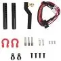 fosa Metal Rear Bumper with LED Light Trailer Hook for 1/10 RC Axial SCX10 II 90046 TraxxasTRX-4 Remote Control car