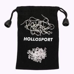 Hollosport 925 Sterling Silver Earring Hooks 12Pairs for Jewelry Making DIY with 50Pairs Earring Backs