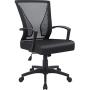 Furmax Office Mid Back Swivel Lumbar Support Desk, Computer Ergonomic Mesh Chair with Armrest (Black) Furmax Office Mid Back Swivel Lumbar Support Desk, Computer Ergonomic Mesh Chair with Armrest (Black)