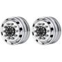 Que-T 2pcs Metal Front Wheel Hubs Rims for 1/14 Tamiya Tractor Climbing Trailer RC Car Upgrade Parts