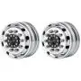 Que-T 2pcs Metal Front Wheel Hubs Rims for 1/14 Tamiya Tractor Climbing Trailer RC Car Upgrade Parts