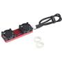 JMT M.2 NVME NGFF Heatsink SSD Cooler with 20mm Powerful Cooling Fan for Desktop PCIE M.2 2280 22110SSD with Thermal Pad (Red for 2280)
