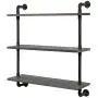 MyGift 32-inch Rustic Gray Wood & Industrial Pipe Wall Mounted 3-Tier Floating Bookshelf Display Shelving Unit MyGift 32-inch Rustic Gray Wood & Industrial Pipe Wall Mounted 3-Tier Floating Bookshelf Display Shelving Unit