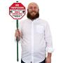 SmartSign No Trespassing Sign with Stake 3’ Tall, This Property is Protected by Video Surveillance, Trespassers Will Be Prosecuted Sign for Yard/Lawn/Outdoors | 10 Inch Octagon Aluminum Metal Sign