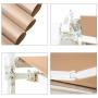 AECOJOY 13×8 Patio Awning Retractable Sun Shade Awning Cover Outdoor Patio Canopy Sunsetter Market Deck Awnings with Manual Crank Handle, Beige