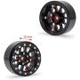 Benedict Harry 4PCS Metal 1.9'' Heavy Duty Beadlock Wheel Rims for 1/10 RC Crawler Axial Scx10 II D90 TRX-4 Tamiya CC01 D110 SCX10 III AXI03007 (Black)