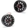Benedict Harry 4PCS Metal 1.9'' Heavy Duty Beadlock Wheel Rims for 1/10 RC Crawler Axial Scx10 II D90 TRX-4 Tamiya CC01 D110 SCX10 III AXI03007 (Black)