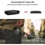 VEGO Compatible for iPhone SE 2nd Generation Case, iPhone 6 6s 7 8 Case, Wallet Card Holder Dual Layer Slot Hidden Flip Back Pocket Hybrid Hard Shell Back Rubber Bumper Cover Case 4.7 inch, Gun Metal