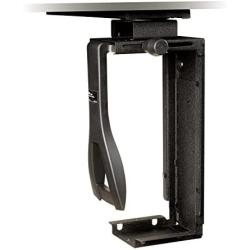 3M Under-Desk Computer Tower CPU Holder, Width Adjust from 3.5'' to 9.3'', Height Adjust from 12.5'' to 22.5'' to Fit Most CPUs up to 50 lbs, 360⁰ Swivel, Steel Construction, 17'' Track, Black, (CS200MB)