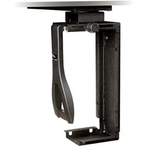 3M Under-Desk Computer Tower CPU Holder, Width Adjust from 3.5'' to 9.3'', Height Adjust from 12.5'' to 22.5'' to Fit Most CPUs up to 50 lbs, 360⁰ Swivel, Steel Construction, 17'' Track, Black, (CS200MB) 3M Under-Desk Computer Tower CPU Holder, Width Adjust from 3.5'' to 9.3'', Height Adjust from 12.5'' to 22.5'' to Fit Most CPUs up to 50 lbs, 360⁰ Swivel, Steel Construction, 17'' Track, Black, (CS200MB)