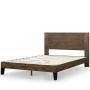 Zinus Tonja Platform Bed / Mattress Foundation / No Box Spring Required / Brown, King