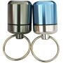 FAYALA Waterproof Aluminum Pill Case Box Aluminum Pill Container Metal Pill Box Case (Blue and Gray)