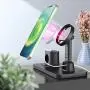 Imguardz Charging Stand Compatible with Magsafe Charger Apple Watch AirPods/Pro iPhone 12/Pro/Max/Mini, Upgraded Charging Station Holder Desk Dock Base Mount for Multiple Devices (Black)