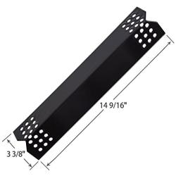 BBQ-Element Grill Heat Plate Shield, Burner Cover, Flame Tamer for Grill Master 720-0697, 720-0737, Porcelain Steel Gas Grill Replacement Parts for Nexgrill 720-0830H 720-0783E 720-0882A 720-0896B.