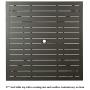 PHI VILLA 37 Inch Outdoor Dining Table Metal Steel Slat Patio with 1.57'' Umbrella Hole, Brown