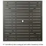 PHI VILLA 37 Inch Outdoor Dining Table Metal Steel Slat Patio with 1.57'' Umbrella Hole, Brown