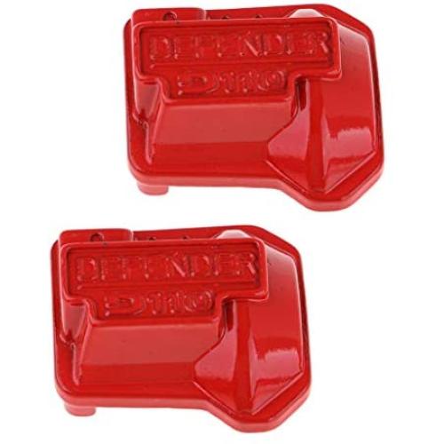 Bonarty 2 Pack Heavy Duty Brass Metal Axle Differential Cover for RC 1/10 Scale Traxxas TRX-4 Crawler, Red