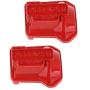 Bonarty 2 Pack Heavy Duty Brass Metal Axle Differential Cover for RC 1/10 Scale Traxxas TRX-4 Crawler, Red