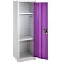 AdirOffice Kids Steel Metal Storage Locker - for Home & School - with Key & Hanging Rods (48 in 1 Door, Purple)