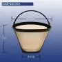 GoldTone Brand Reusable No.4 Cone Style Replacement Coffee Filter replaces your Cuisinart Permanent Coffee Filter for Machines and Brewers (1 Pack)