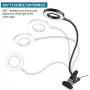 iVict Clip on Light Reading Light - 24 LED USB Ring Light, 3 Color Modes, 5 Brightness Dimmer, Auto Off Timer, Eye Protection Book Clamp Desk Lamp, Bed Night Light for Computer Laptop Webcam Zoom