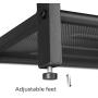 VASAGLE Shoe Bench, Shoe Rack with 2 Mesh Shelves, Shoe Storage Organizer for Entryway Hall, Metal, Industrial, Rustic Brown and Black ULBS74X