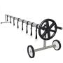 Best Choice Products 21ft Aluminum Inground Swimming Pool Cover Reel w/Hand Crank, Silver