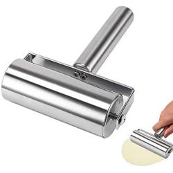 Stainless Steel Rolling Pin Pastry Pizza Fondant Bakers Roller Metal Kitchen Utensils Ideal for Baking Dough, Pizza, Pie, Pastries, Pasta and Cookies