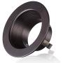 TORCHSTAR 12-Pack 4 Inch Recessed Can Light Trim, Oil Rubbed Bronze Metal Step Baffle Trim, for PAR20, R20, BR20 Light Bulbs, for 4” Recessed Cans, Halo/Juno Remodel Recessed Housing