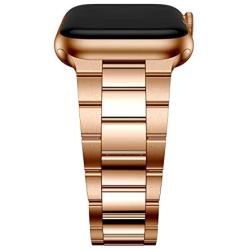 T-ENGINE Metal Band Compatible with Apple Watch SE Series 6 5 4 3 2/1, Upgraded Ultra Thin Band for 38mm 40mm Rose Gold