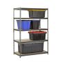 Muscle Rack UR482472PB5PAZ-SV Silver Vein Steel Storage Rack, 5 Adjustable Shelves, 4000 lb. Capacity, 72'' Height x 48'' Width x 24'' Depth