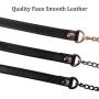 Craxoo Purse Chain Strap | Metal Replacement with Faux Leather for Crossbody Bag and Shoulder Handbag | 47 Inch Long, Smooth Black Gunmetal
