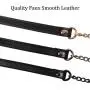 Craxoo Purse Chain Strap | Metal Replacement with Faux Leather for Crossbody Bag and Shoulder Handbag | 47 Inch Long, Smooth Black Gunmetal