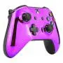 eXtremeRate Chrome Purple Edition Front Housing Shell for Xbox One Wireless Controller Model 1708, Replacement Custom Faceplate Cover for Xbox One S & Xbox One X Controller - Controller NOT Included