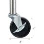 Honey-Can-Do 4-Inch Caster Roller Wheels for HCD Shelving Unit, Set of Four