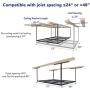 FLEXIMOUNTS 4x6 Heavy Duty Overhead Garage Adjustable Ceiling Storage Rack, 72'' Length x 48'' Width x 40'' Height (Black)