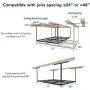 FLEXIMOUNTS 4x6 Heavy Duty Overhead Garage Adjustable Ceiling Storage Rack, 72'' Length x 48'' Width x 40'' Height (Black)