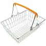 NarutoSak Children Miniature Metal Supermarket Shopping Basket Pretend Role Play Toy Gift, Christmas Birthday Gift for Children Orange