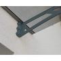Palram HG9511 Aquila Door Awning, 7 L x 3 W x 6.5'' H, Gray/Solar Gray