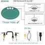 WOWOW Two Handles Widespread 8 inch Bathroom Faucet Black 3 Pieces Basin Faucets 360 Degree Swivel Spout Lavatory Sink Faucet